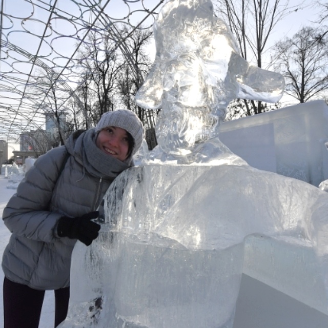 Ледяные скульптуры в парке Сокольники