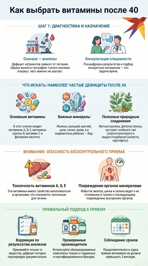 Как выбрать витамины после 40