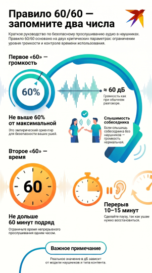 Правило 60/60 для наушников