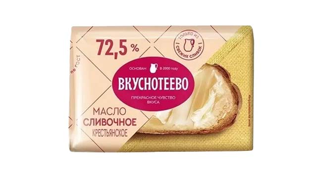 «Крестьянское» масло 72,5 % — «Вкуснотеево»