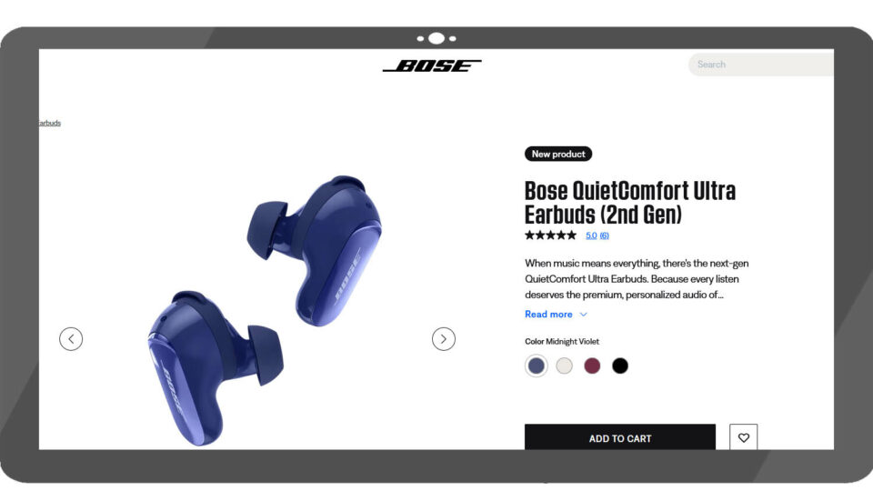 Bose QuietComfort Ultra Earbuds. Фото: скриншот сайта