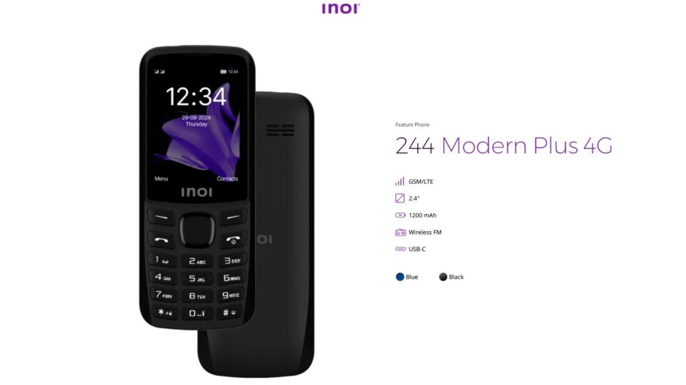 Inoi 244 Modern Plus 4G. Фото: скриншот сайта