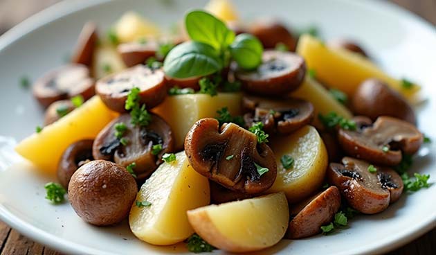 Салат «Деревенский» с грибами