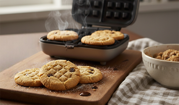 Печенье в вафельнице