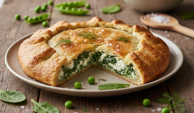 Овощная галета «Слоеный баланс» с творогом и шпинатом