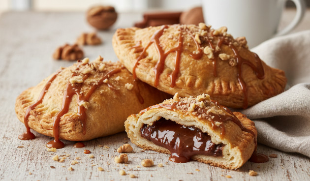 Пирожки со сгущенкой и грецким орехом