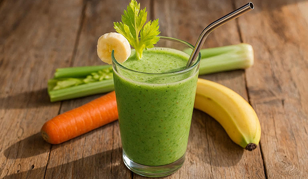 Смузи из сельдерея, моркови и банана