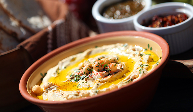 Хумус с чечевицей и грибами