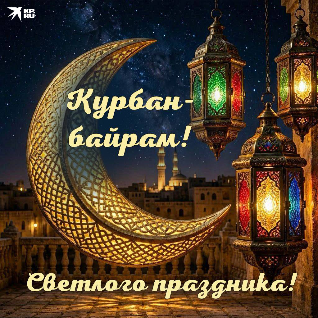 Красивые открытки «С Курбан-байрамом» для друзей и знакомых