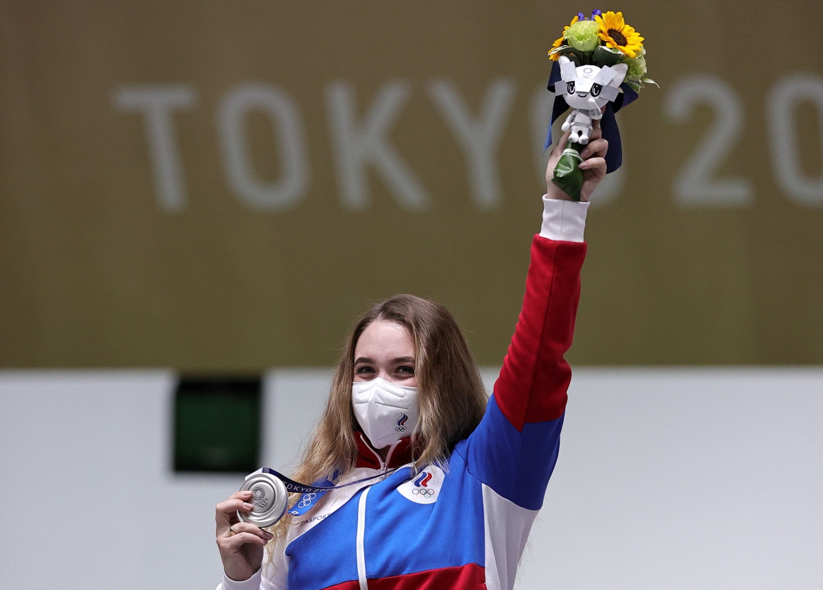 Анастасия Галашина - серебряный призер Олимпиады в Токио. Фото: REUTERS