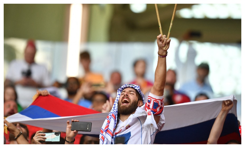 Сербия не осталась без поддержки болельщиков на ЧМ в Катаре. Фото: Reuters