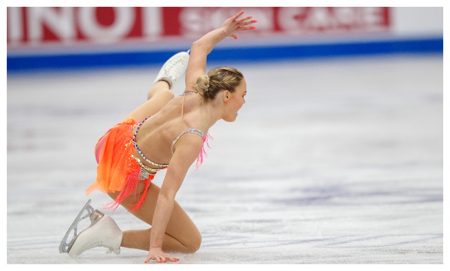 Луна Хендрикс не справилась с каскадом в короткой программе на ЧЕ. Фото: Global Look Press