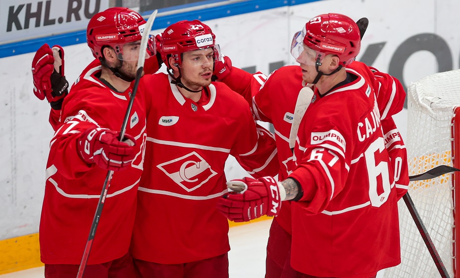 «Спартак» со счетом 3:2 обыграл «Северсталь» на старте Кубка Гагарина. Фото: ХК «Спартак»