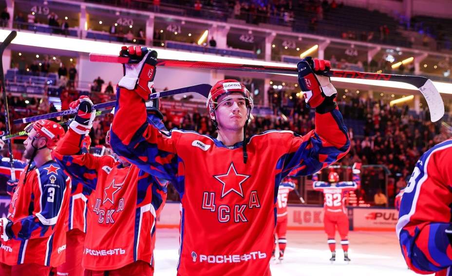 ЦСКА празднует победу. Фото: ВК ХК ЦСКА