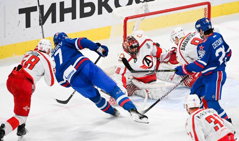 В Екатеринбург «Авто» возвращается с комфортными 2:0 в серии. Фото: ВК ХК СКА