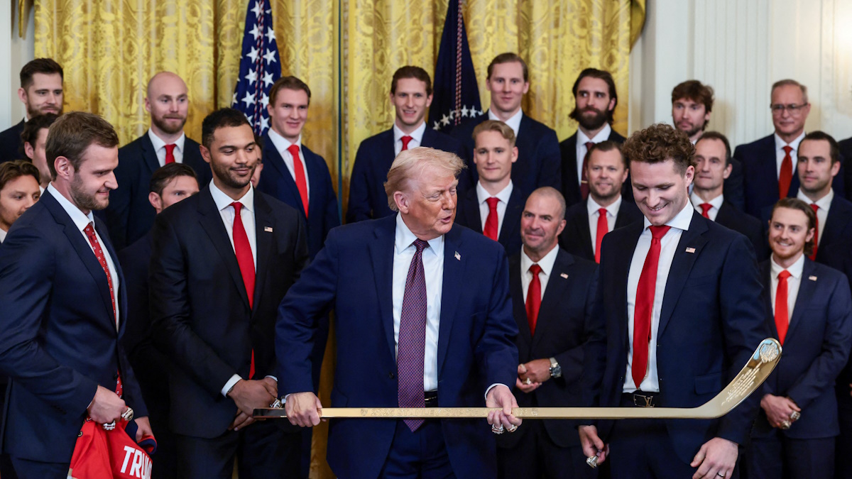 Дональд Трамп на приеме в Белом доме игроков