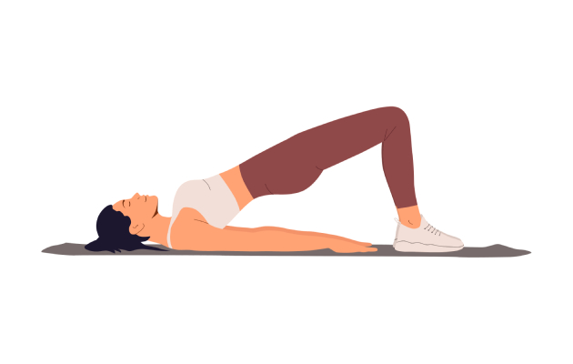 Упражнения для растяжки. Ягодичный мостик