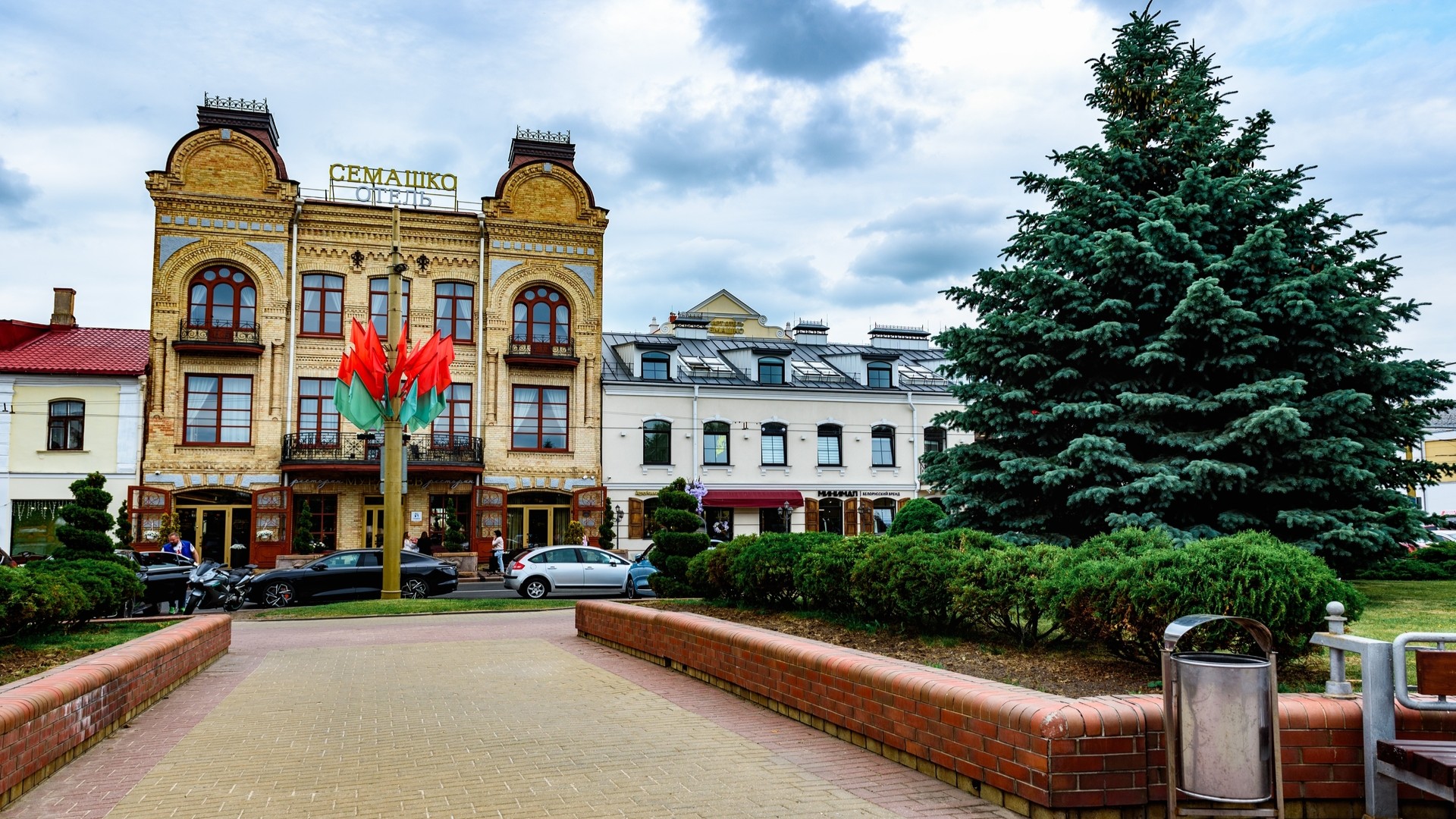 Историческая гостиница Семашко в центре Гродно, Белоруссия.